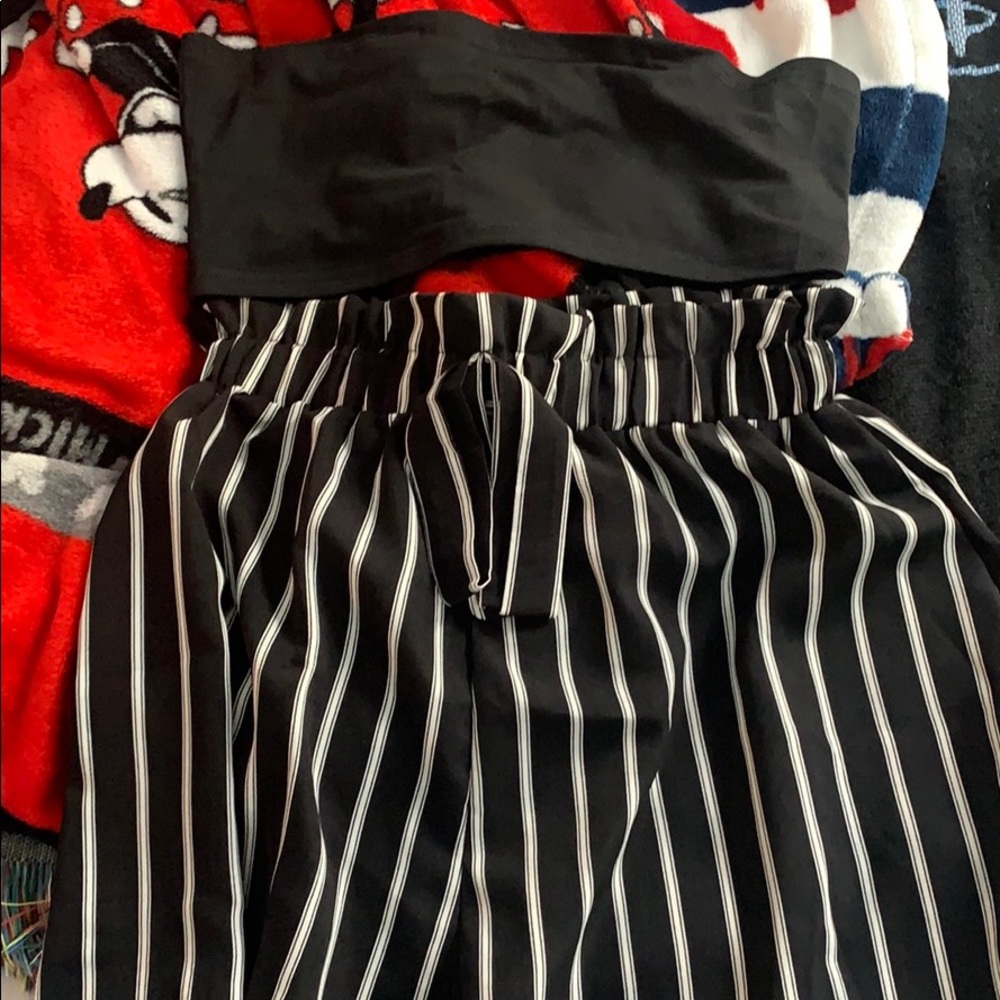 A crop too & shorts.